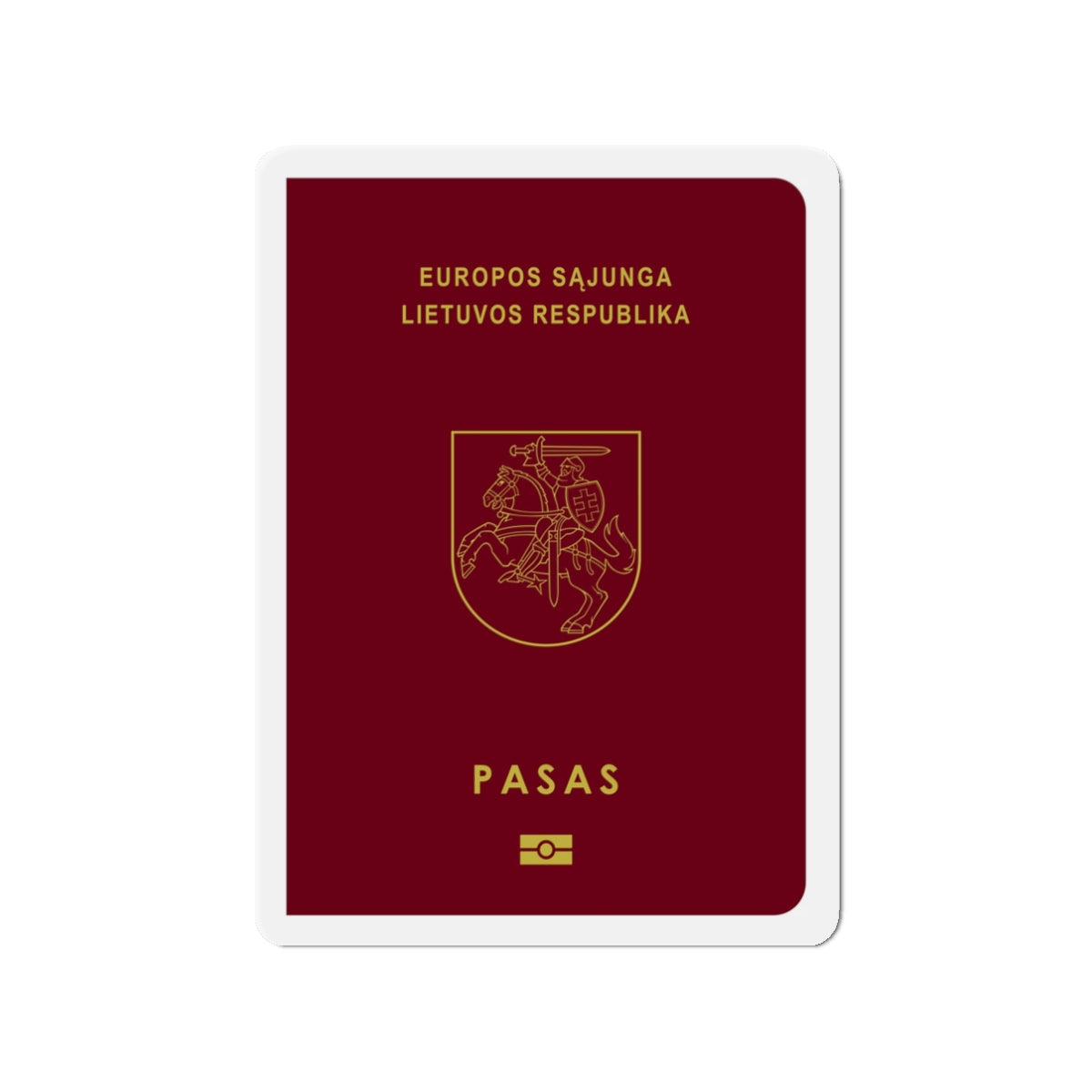 Lithuanian Passport - Die-Cut Magnet-3" x 3"-The Sticker Space