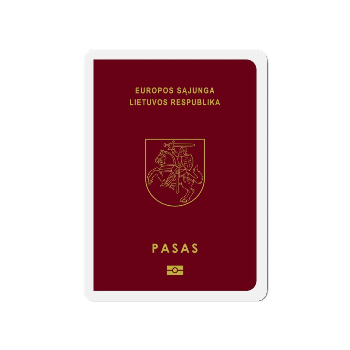 Lithuanian Passport - Die-Cut Magnet-4" x 4"-The Sticker Space