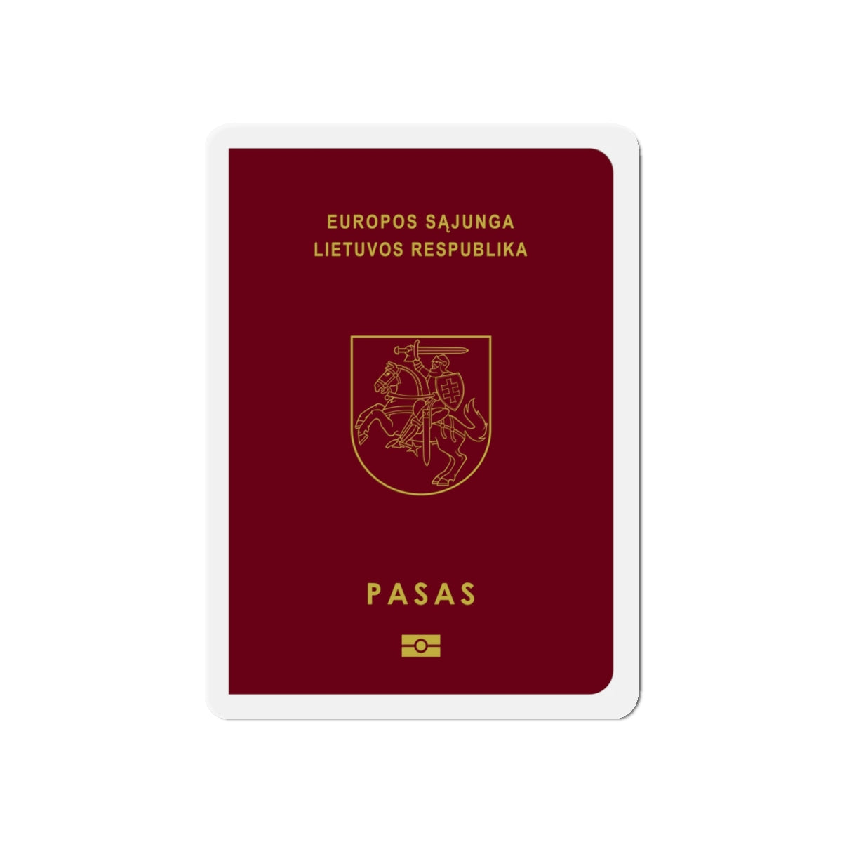 Lithuanian Passport - Die-Cut Magnet-5" x 5"-The Sticker Space