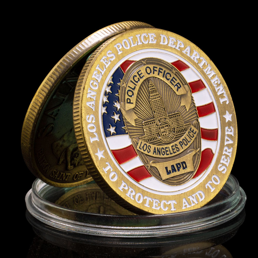 Los Angeles Police Department LAPD - Gold Plated Challenge Coin-The Sticker Space