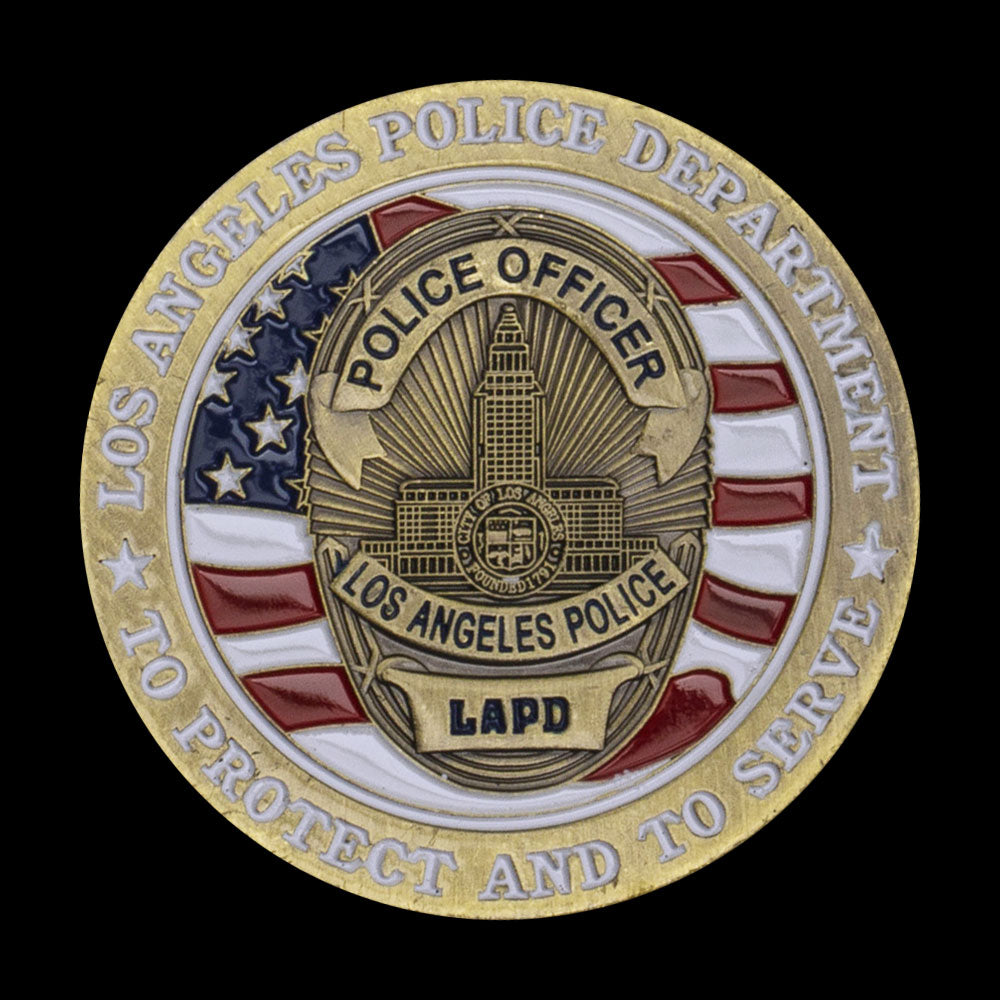 Los Angeles Police Department LAPD - Gold Plated Challenge Coin-The Sticker Space