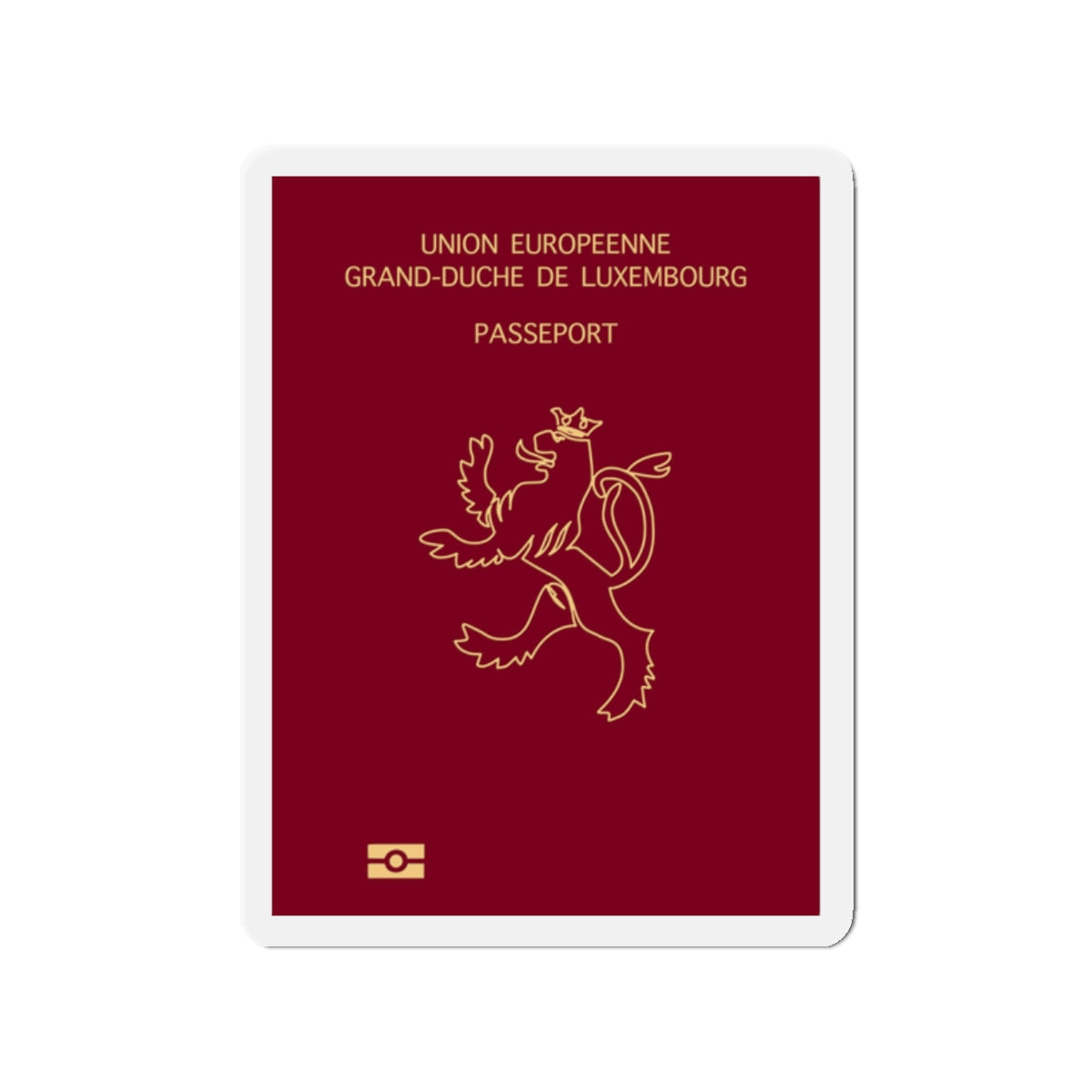 Luxembourg Passport - Die-Cut Magnet-2" x 2"-The Sticker Space