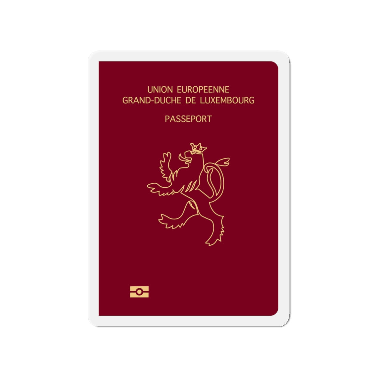 Luxembourg Passport - Die-Cut Magnet-3" x 3"-The Sticker Space