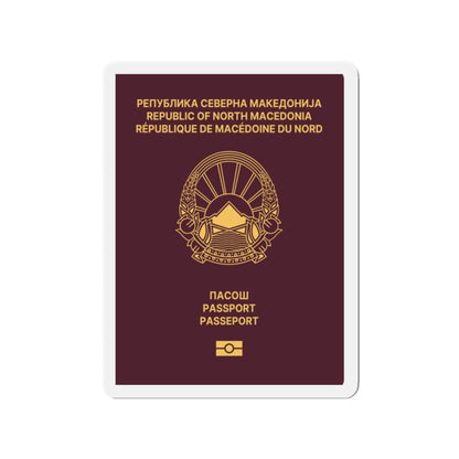 Macedonian Passport - Die-Cut Magnet-2" x 2"-The Sticker Space