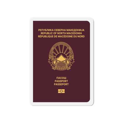 Macedonian Passport - Die-Cut Magnet-4" x 4"-The Sticker Space