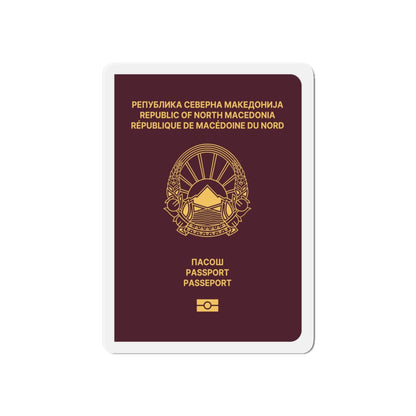 Macedonian Passport - Die-Cut Magnet-6 × 6"-The Sticker Space