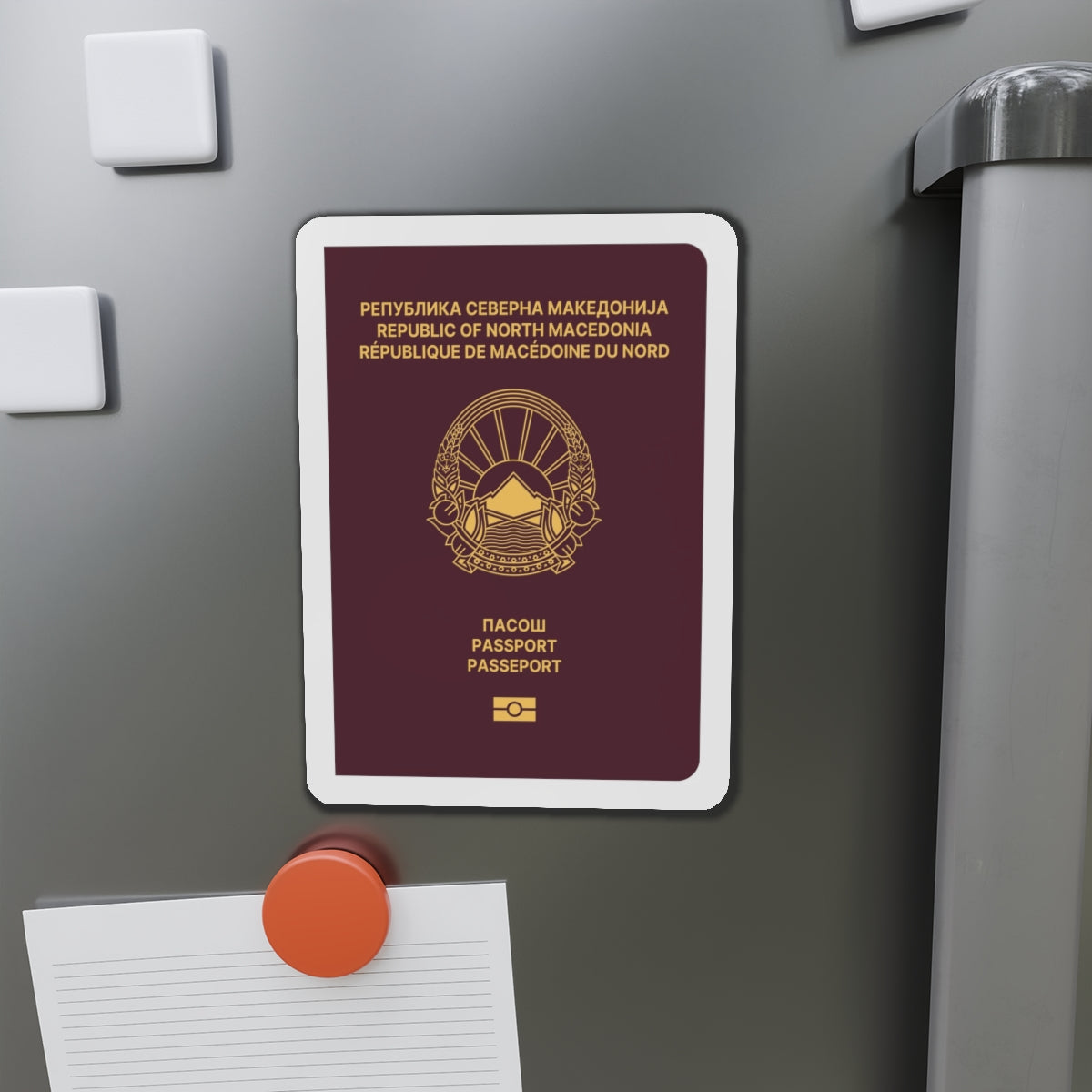 Macedonian Passport - Die-Cut Magnet-The Sticker Space