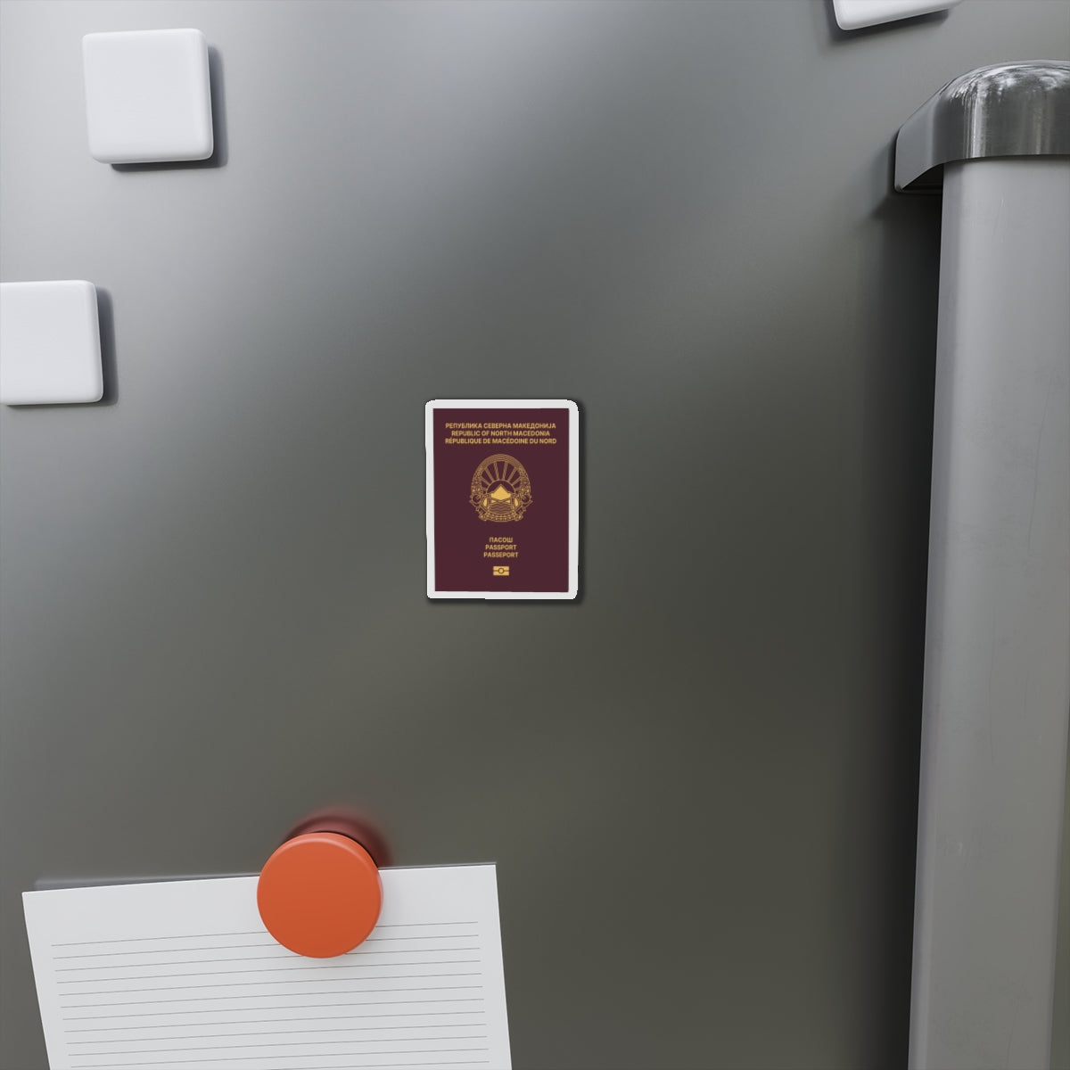 Macedonian Passport - Die-Cut Magnet-The Sticker Space