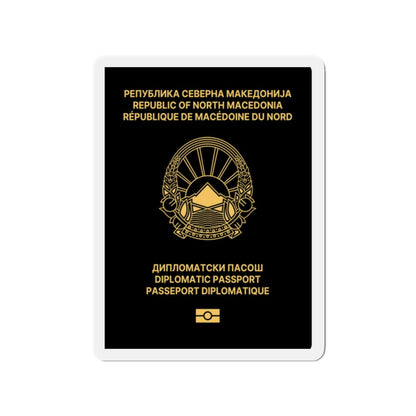 Macedonian Passport (Diplomatic) - Die-Cut Magnet-2" x 2"-The Sticker Space