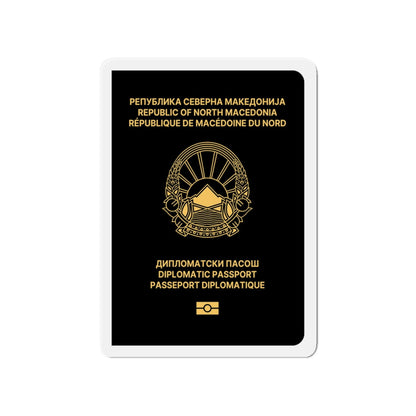 Macedonian Passport (Diplomatic) - Die-Cut Magnet-4" x 4"-The Sticker Space