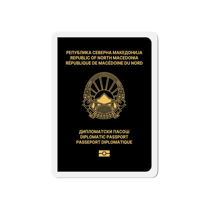 Macedonian Passport (Diplomatic) - Die-Cut Magnet-6 × 6"-The Sticker Space