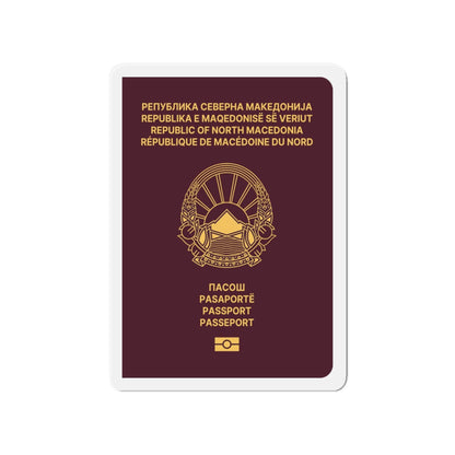 Macedonian Passport (Type B) - Die-Cut Magnet-4" x 4"-The Sticker Space