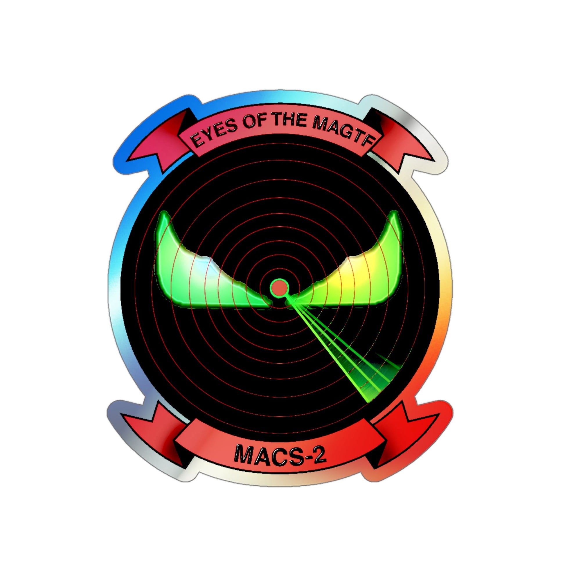 MACS 2 Eyes of the MAGTF (USMC) Holographic STICKER Die-Cut Vinyl Decal-4 Inch-The Sticker Space