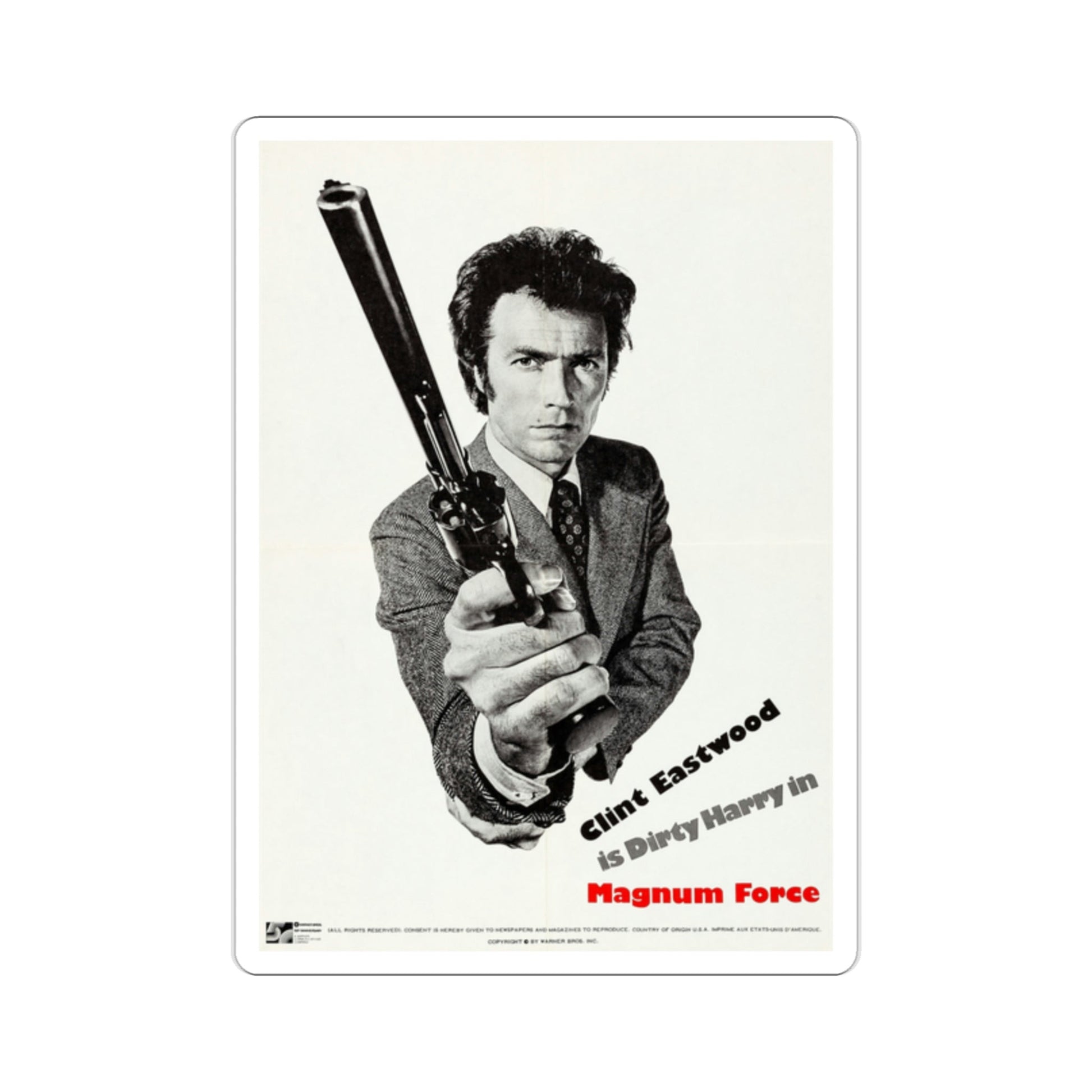 Magnum Force 1973 2 Movie Poster STICKER Vinyl Die-Cut Decal-2 Inch-The Sticker Space