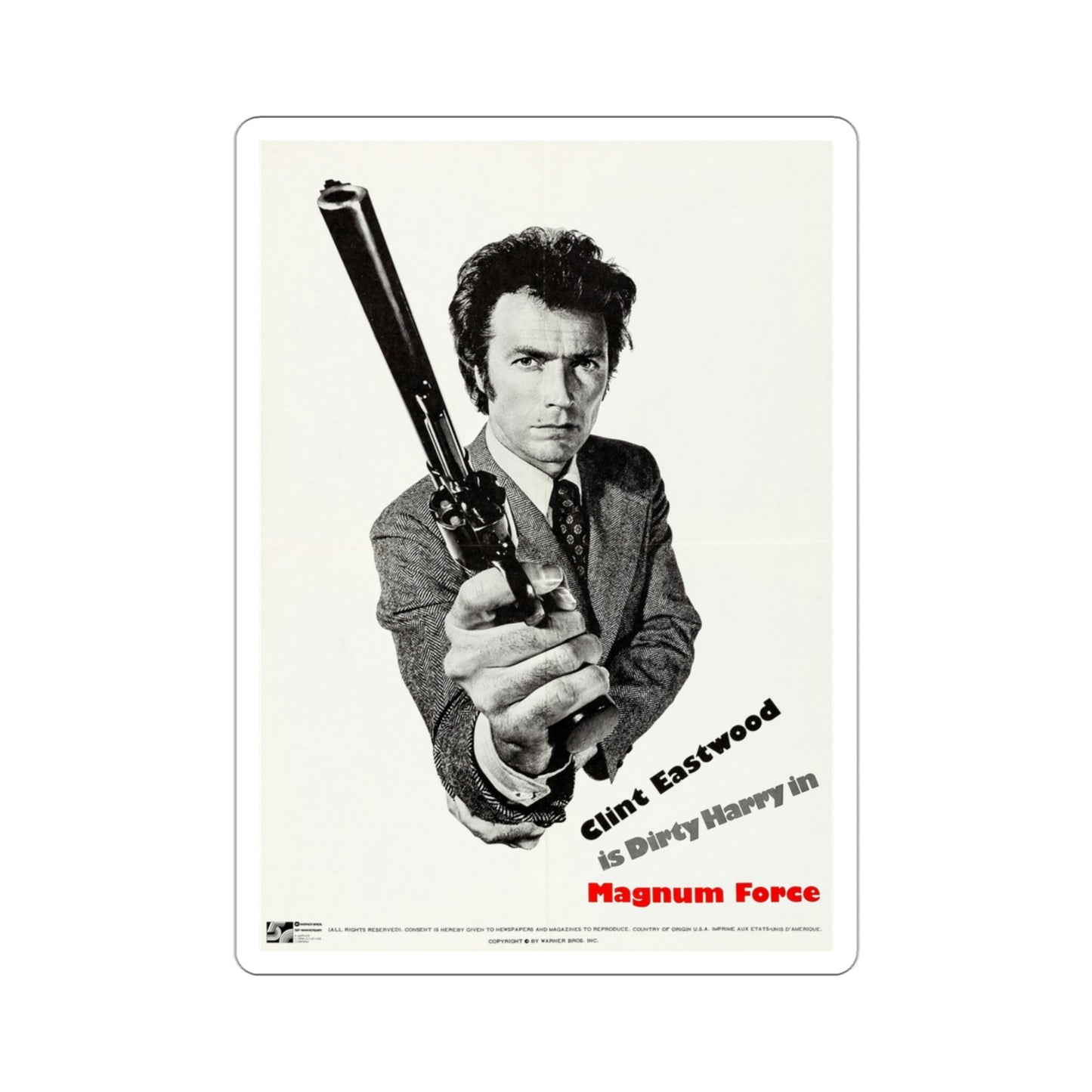 Magnum Force 1973 2 Movie Poster STICKER Vinyl Die-Cut Decal-3 Inch-The Sticker Space