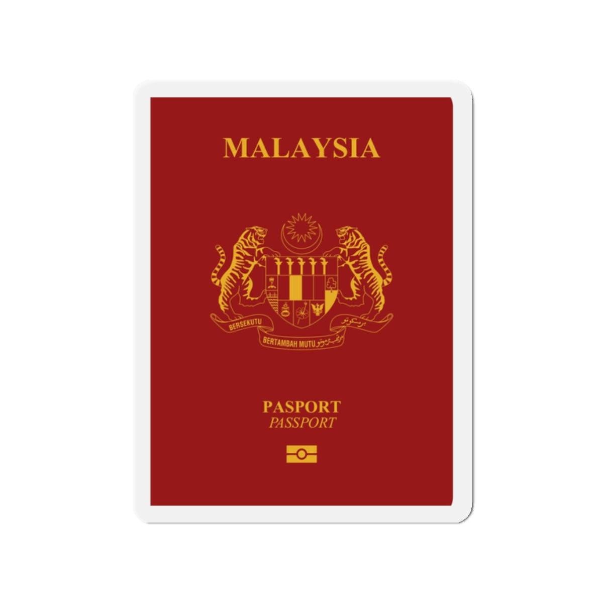 Malaysia Passport - Die-Cut Magnet-2" x 2"-The Sticker Space