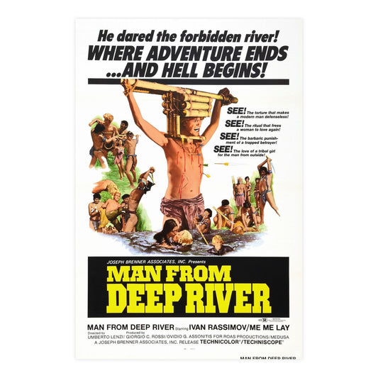 MAN FROM DEEP RIVER 1972 - Paper Movie Poster-24″ x 36″ (Vertical)-The Sticker Space
