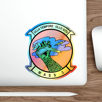 Marine Air Support Squadron 3 (USMC) Holographic STICKER Die-Cut Vinyl Decal-The Sticker Space