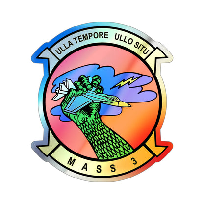 Marine Air Support Squadron 3 (USMC) Holographic STICKER Die-Cut Vinyl Decal-4 Inch-The Sticker Space