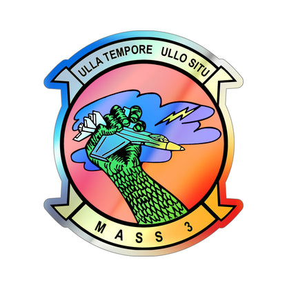 Marine Air Support Squadron 3 (USMC) Holographic STICKER Die-Cut Vinyl Decal-6 Inch-The Sticker Space