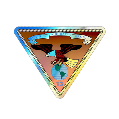Marine Aircraft Group 13 v2 (USMC) Holographic STICKER Die-Cut Vinyl Decal-6 Inch-The Sticker Space