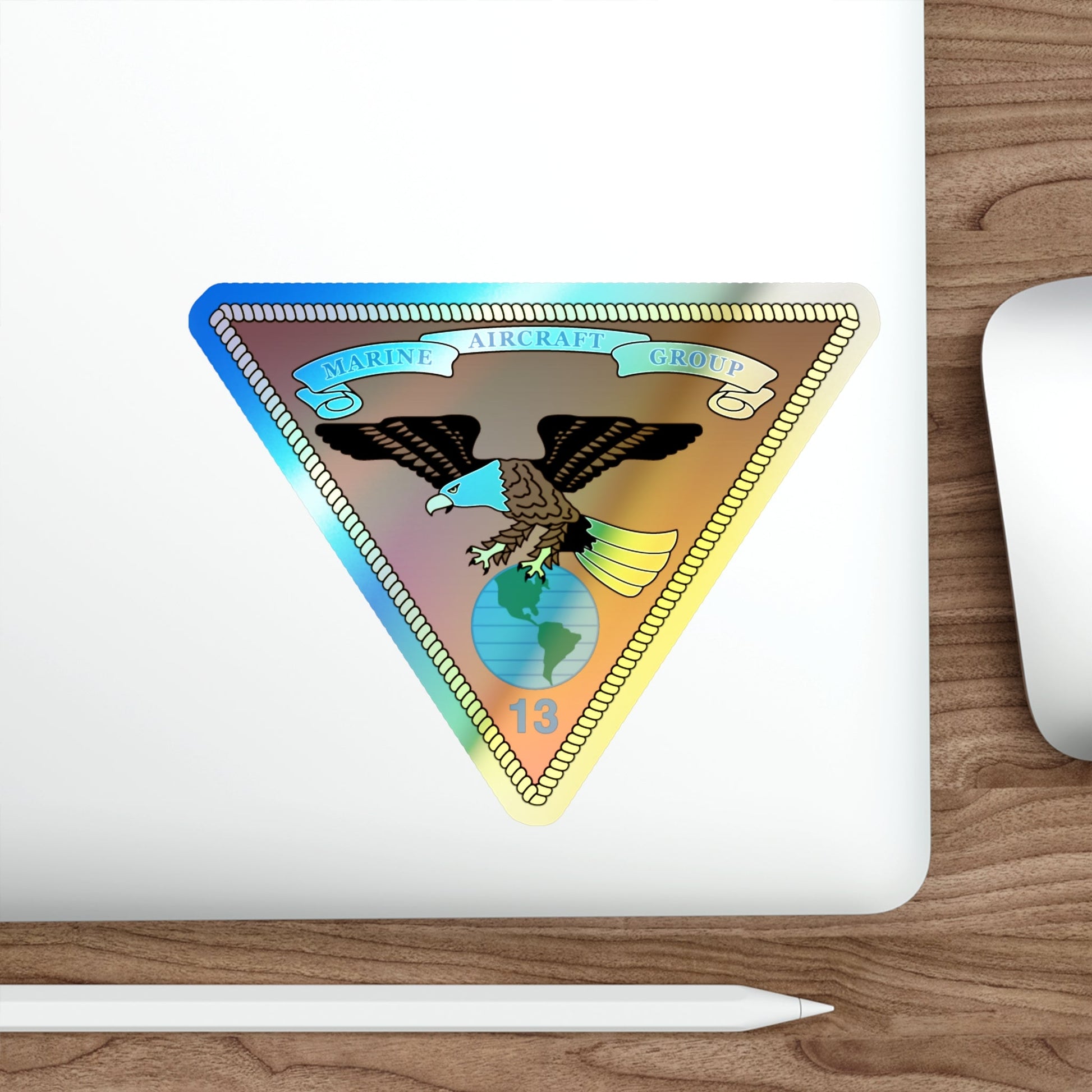 Marine Aircraft Group 13 v2 (USMC) Holographic STICKER Die-Cut Vinyl Decal-The Sticker Space