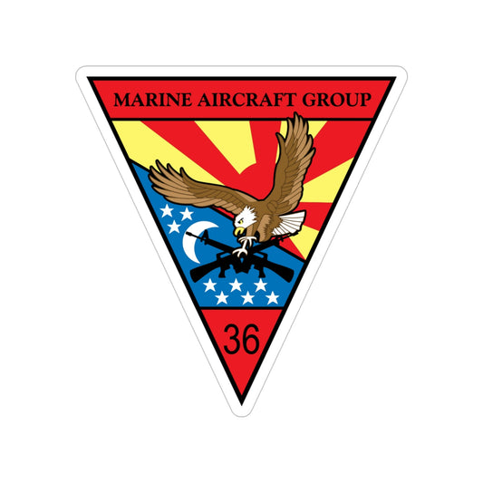 Marine Aircraft Group 36 (USMC) Transparent STICKER Die-Cut Vinyl Decal-6 Inch-The Sticker Space