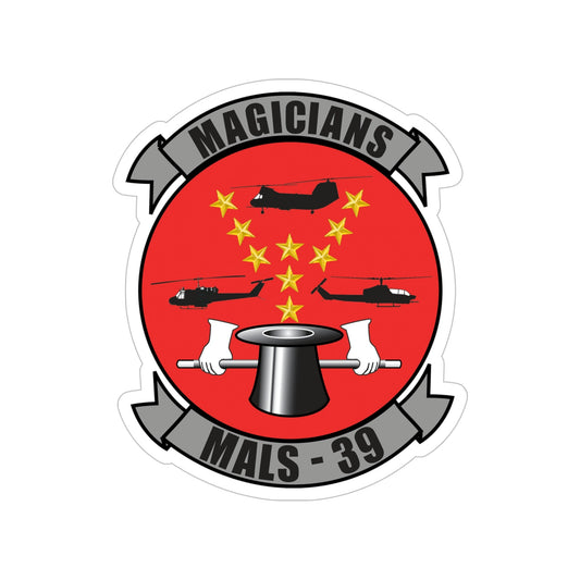 Marine Aviation Logistics Squadron 39 (USMC) Transparent STICKER Die-Cut Vinyl Decal-6 Inch-The Sticker Space