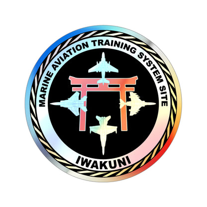 Marine Aviation Training System Site Iwakuni (USMC) Holographic STICKER Die-Cut Vinyl Decal-3 Inch-The Sticker Space