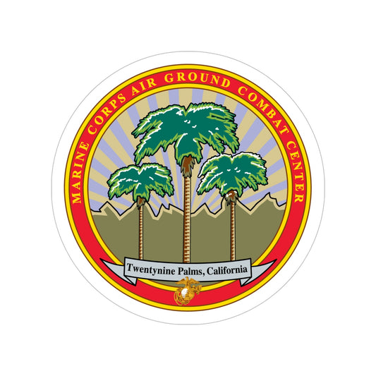 Marine Corps Air Ground Combat Center 29 Palms (USMC) Transparent STICKER Die-Cut Vinyl Decal-6 Inch-The Sticker Space