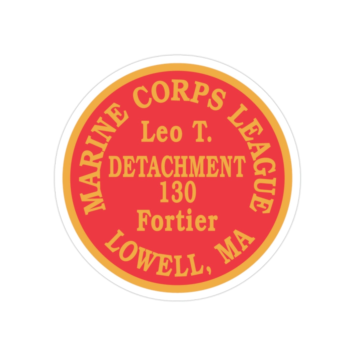 Marine Corps League Lowell MA (USMC) Transparent STICKER Die-Cut Vinyl Decal-2 Inch-The Sticker Space