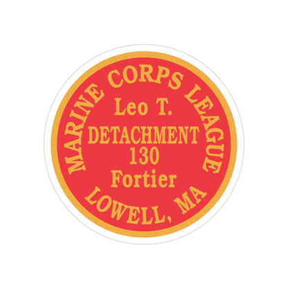 Marine Corps League Lowell MA (USMC) Transparent STICKER Die-Cut Vinyl Decal-2 Inch-The Sticker Space