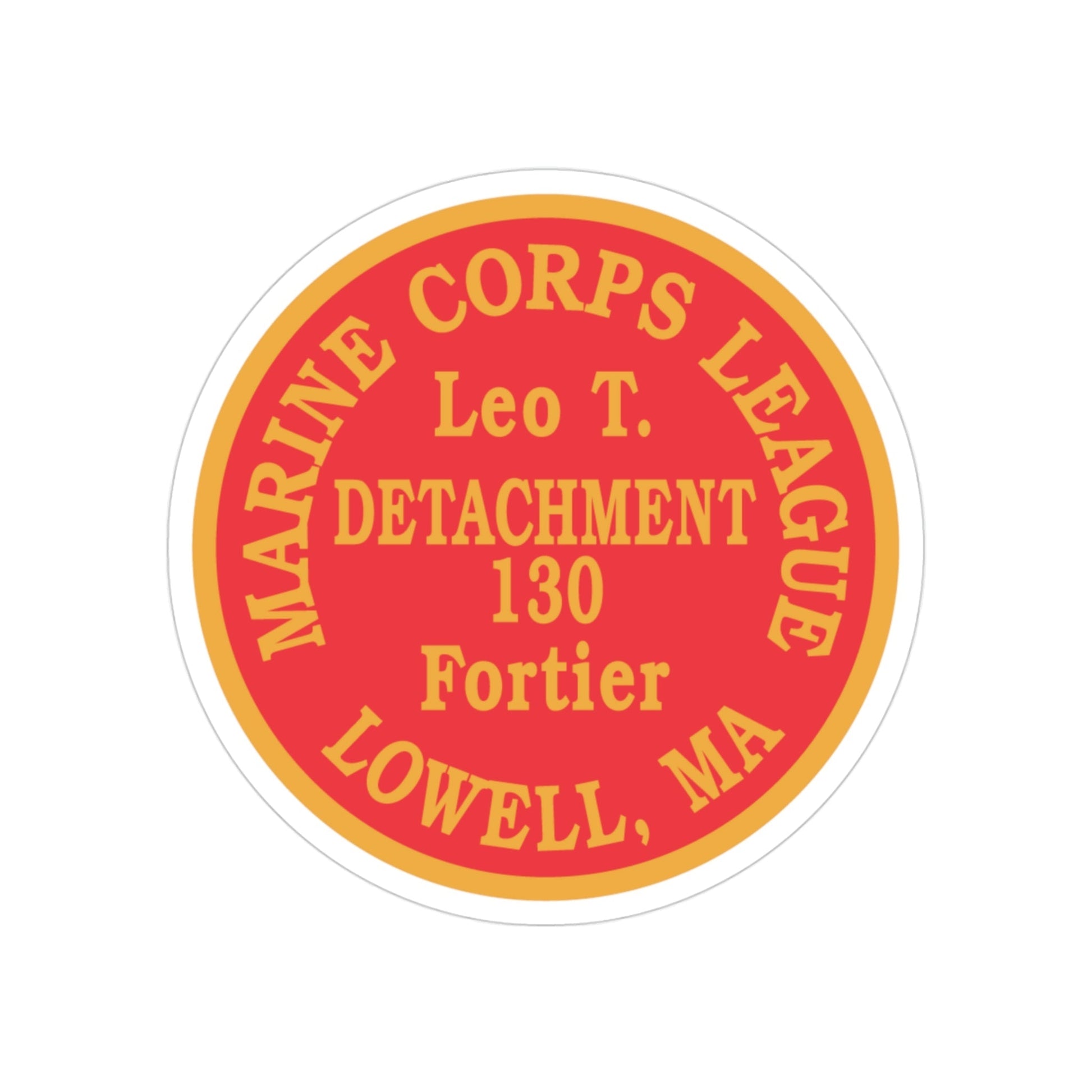 Marine Corps League Lowell MA (USMC) Transparent STICKER Die-Cut Vinyl Decal-3 Inch-The Sticker Space