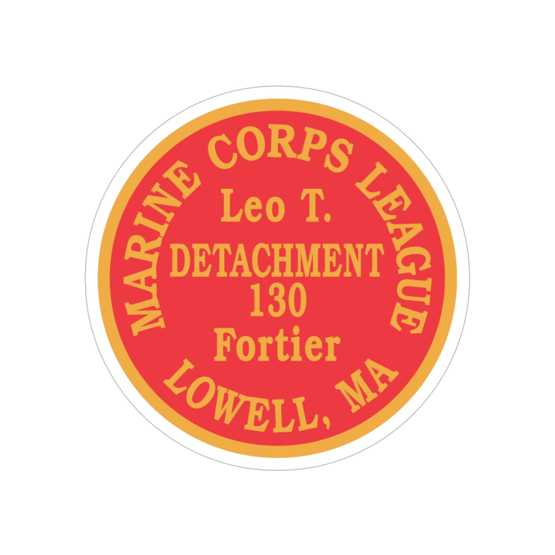 Marine Corps League Lowell MA (USMC) Transparent STICKER Die-Cut Vinyl Decal-4 Inch-The Sticker Space