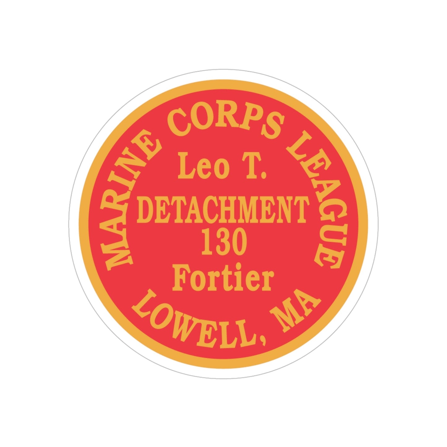 Marine Corps League Lowell MA (USMC) Transparent STICKER Die-Cut Vinyl Decal-5 Inch-The Sticker Space