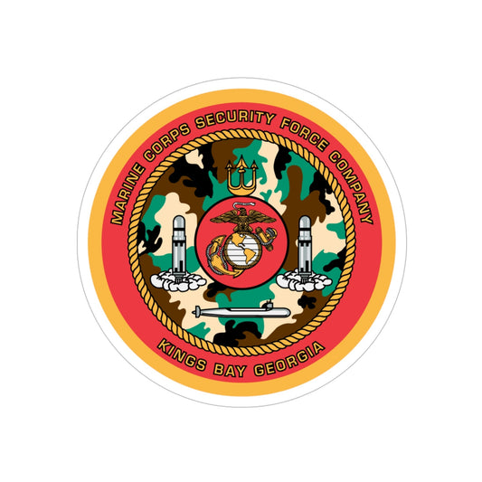 Marine Corps Security Force Company Kings Bay Georgia (USMC) Transparent STICKER Die-Cut Vinyl Decal-6 Inch-The Sticker Space