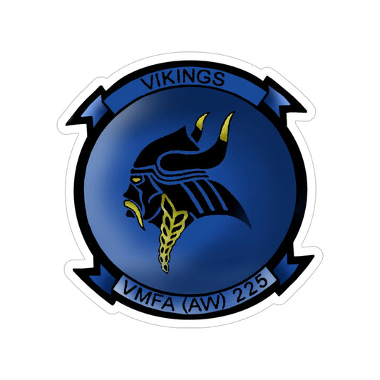 Marine Fighter Attack Squadron All Weather 225 VMFAAW 225 (USMC) Transparent STICKER Die-Cut Vinyl Decal-6 Inch-The Sticker Space