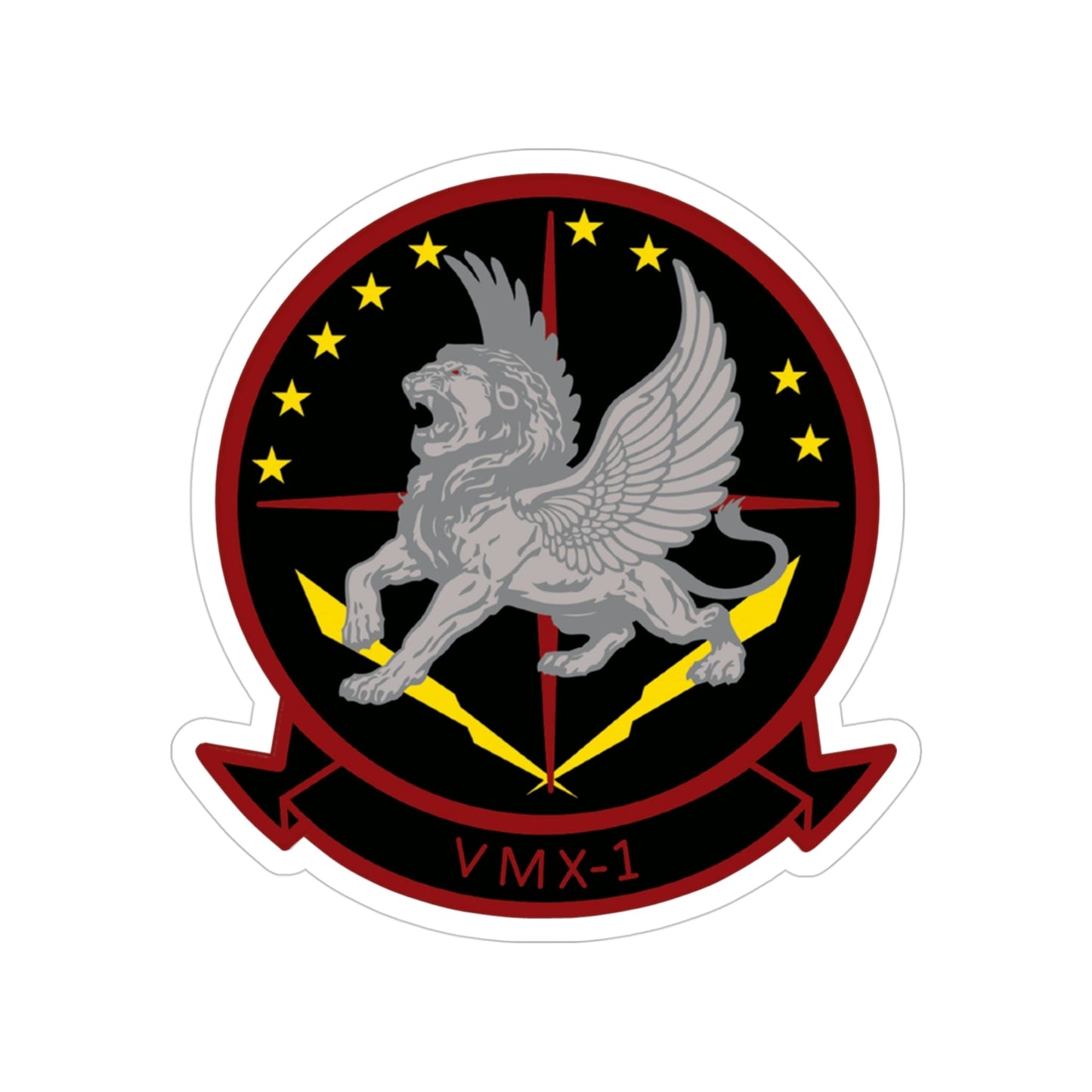Marine Operational Test and Evaluation Squadron One VMX 1 (USMC) Transparent STICKER Die-Cut Vinyl Decal-4 Inch-The Sticker Space