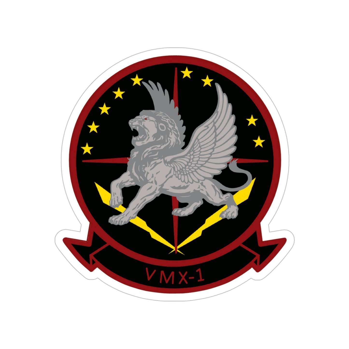 Marine Operational Test and Evaluation Squadron One VMX 1 (USMC) Transparent STICKER Die-Cut Vinyl Decal-5 Inch-The Sticker Space