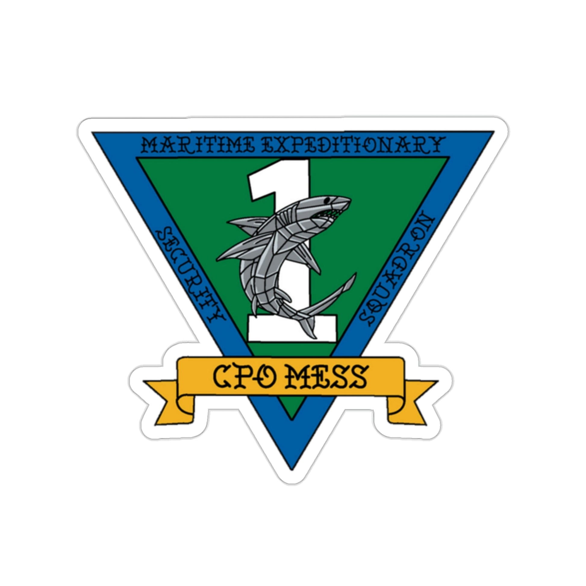 Maritime Expeditionary Security Sq One CPO MESS (U.S. Navy) STICKER Vinyl Die-Cut Decal-2 Inch-The Sticker Space