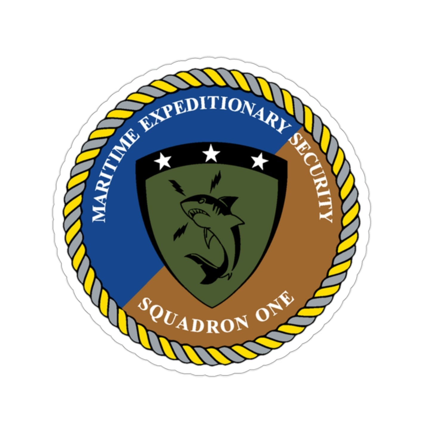 Maritime Expeditionary Security Sq One (U.S. Navy) STICKER Vinyl Die-Cut Decal-2 Inch-The Sticker Space