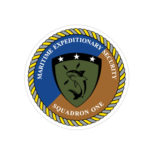 Maritime Expeditionary Security Sq One (U.S. Navy) Transparent STICKER Die-Cut Vinyl Decal-6 Inch-The Sticker Space