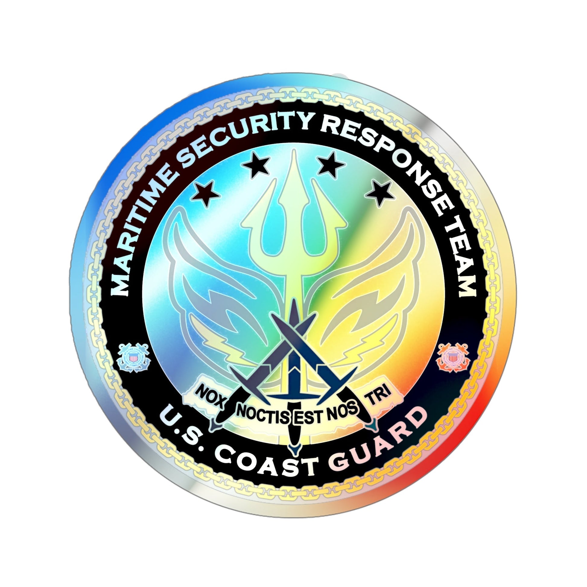 Maritime Security Response Team (U.S. Coast Guard) Holographic STICKER Die-Cut Vinyl Decal-5 Inch-The Sticker Space