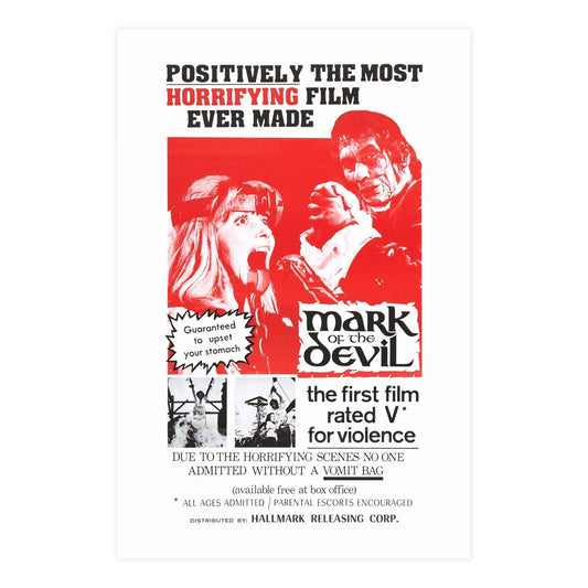 MARK OF THE DEVIL 1970 - Paper Movie Poster-24″ x 36″ (Vertical)-The Sticker Space