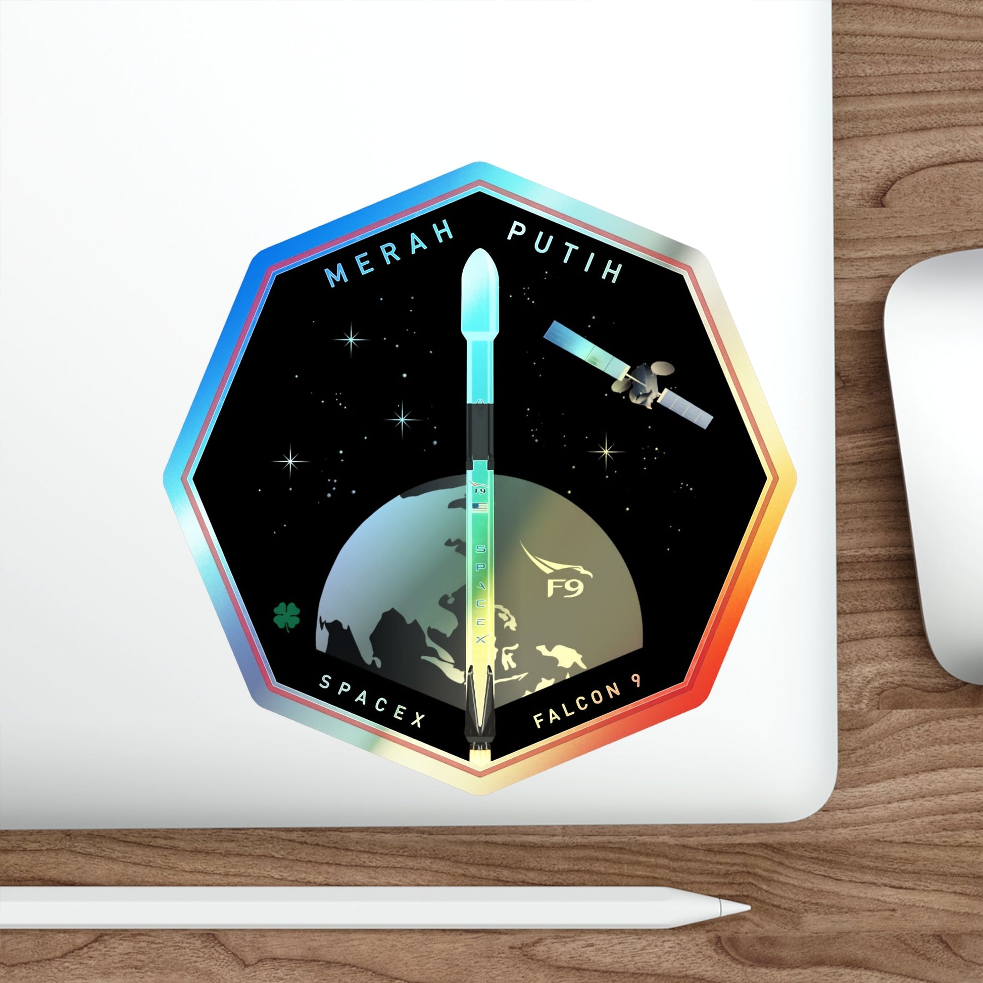 Merah Putih (SpaceX) Holographic STICKER Die-Cut Vinyl Decal-The Sticker Space