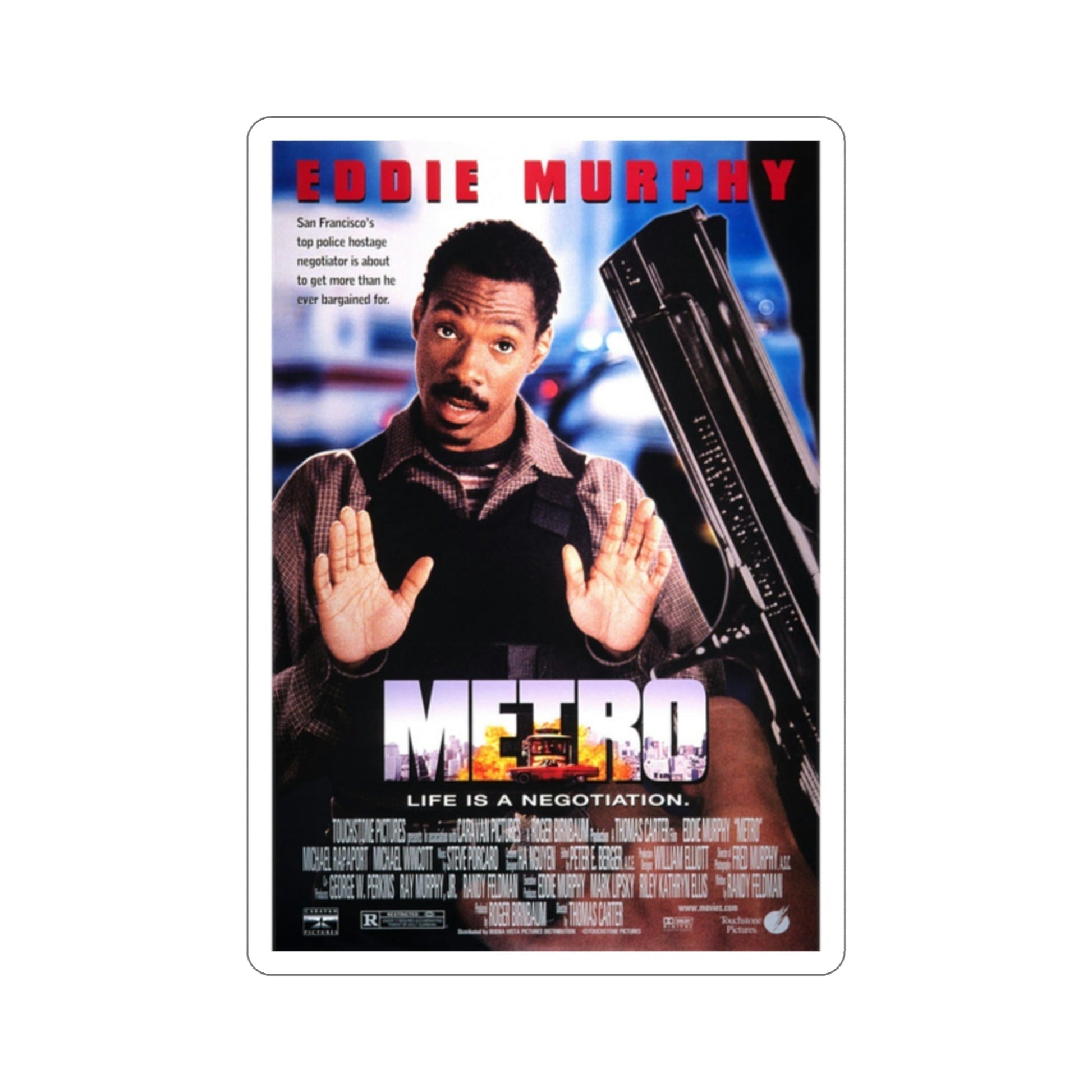 Metro 1997 Movie Poster STICKER Vinyl Die-Cut Decal-2 Inch-The Sticker Space
