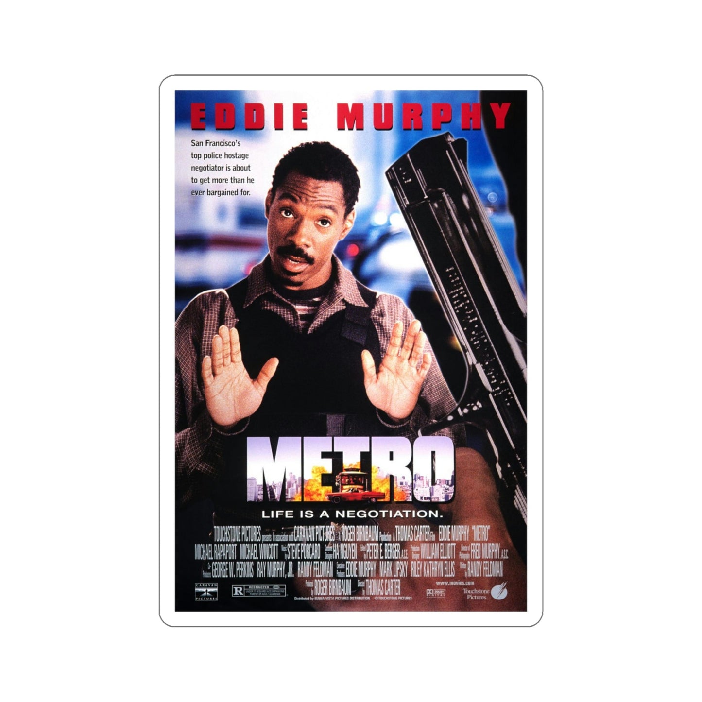 Metro 1997 Movie Poster STICKER Vinyl Die-Cut Decal-5 Inch-The Sticker Space