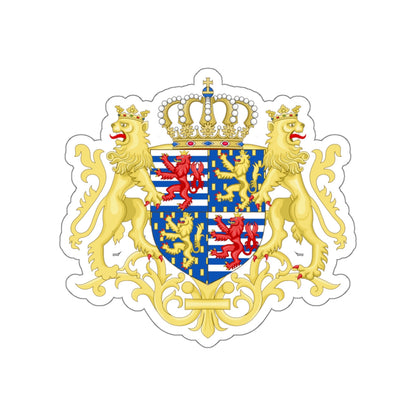 Middle coat of arms of the Grand Duke of Luxembourg (2000) STICKER Vinyl Die-Cut Decal-White-The Sticker Space
