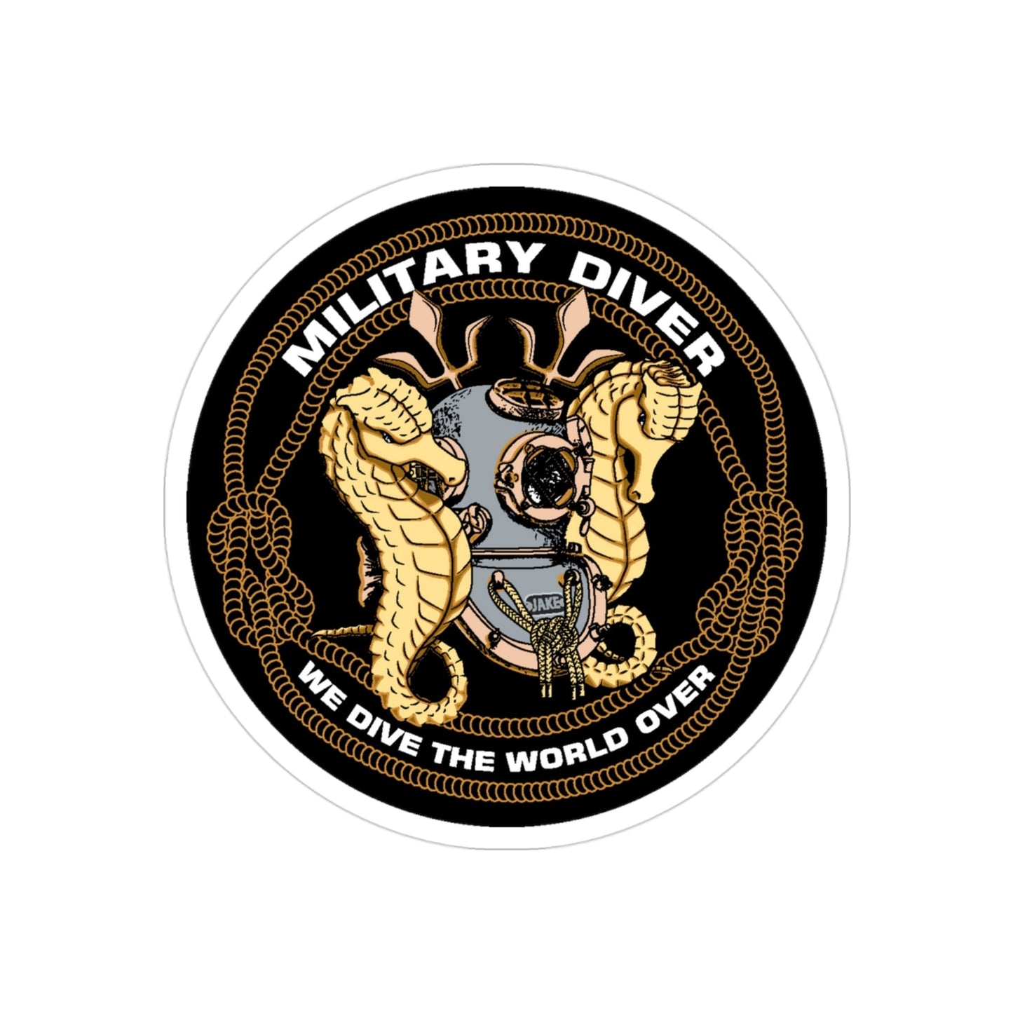 Military Diver (U.S. Navy) Transparent STICKER Die-Cut Vinyl Decal-3 Inch-The Sticker Space