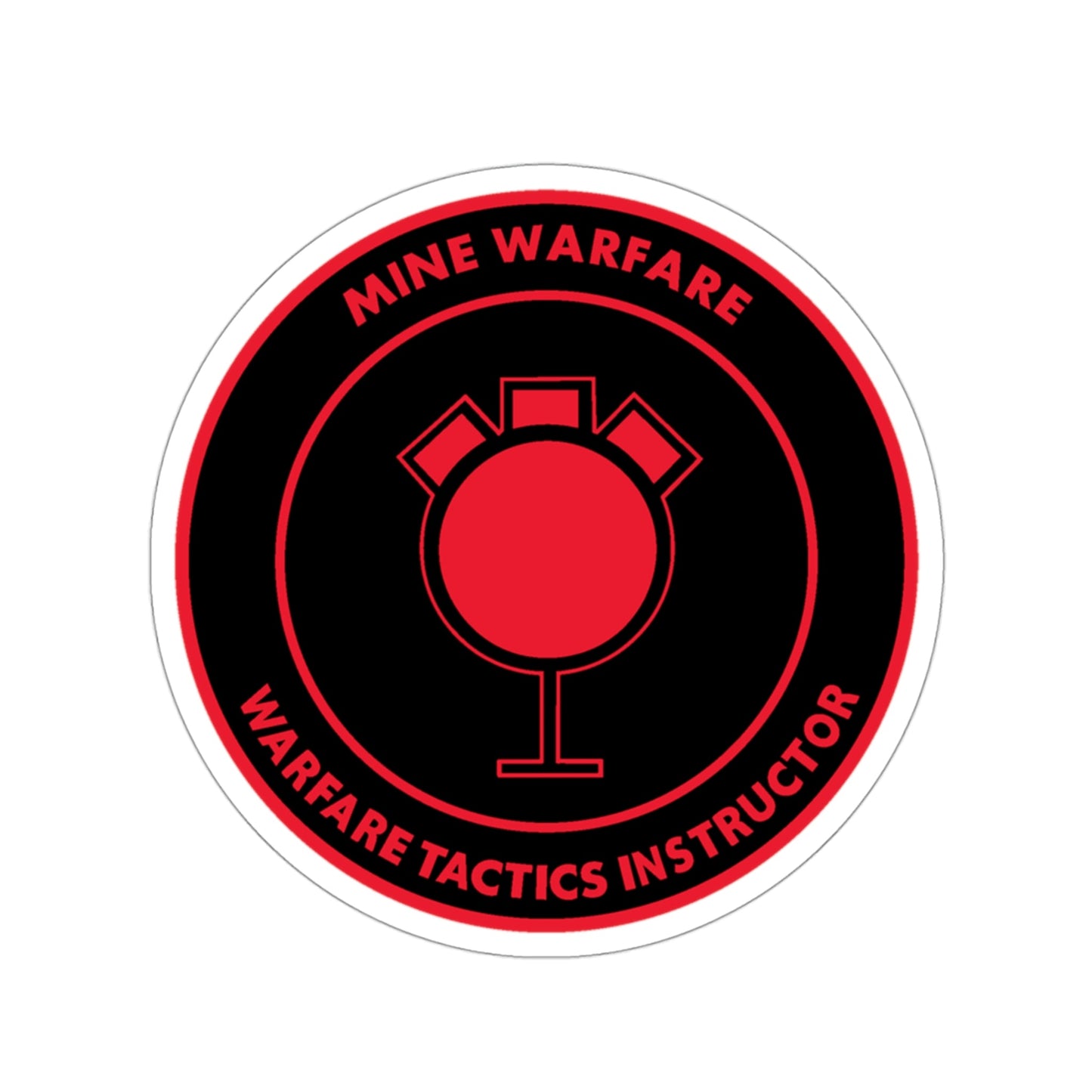 Mine Warfare Warfare Tactics Instructor (U.S. Navy) STICKER Vinyl Die-Cut Decal-3 Inch-The Sticker Space
